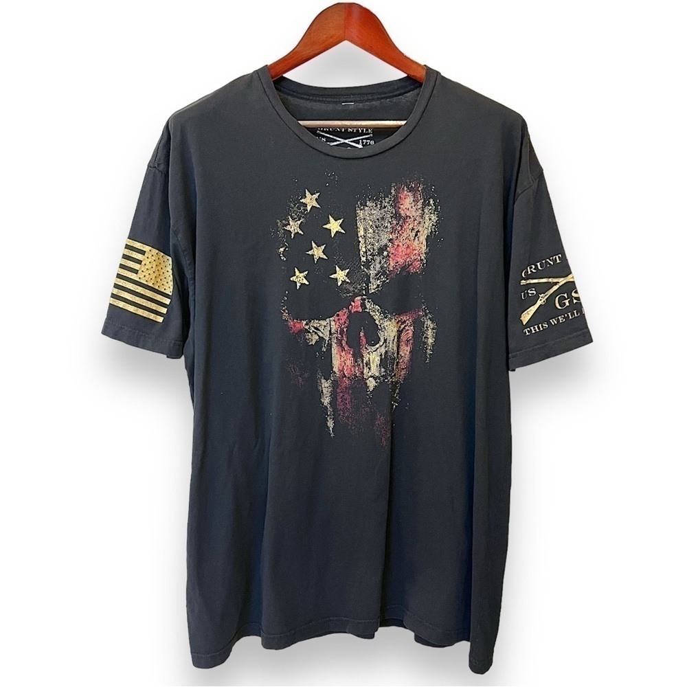 Grunt Style Men’s graphic Tshirt, 100%Cotton, front and sleeves print, XXL